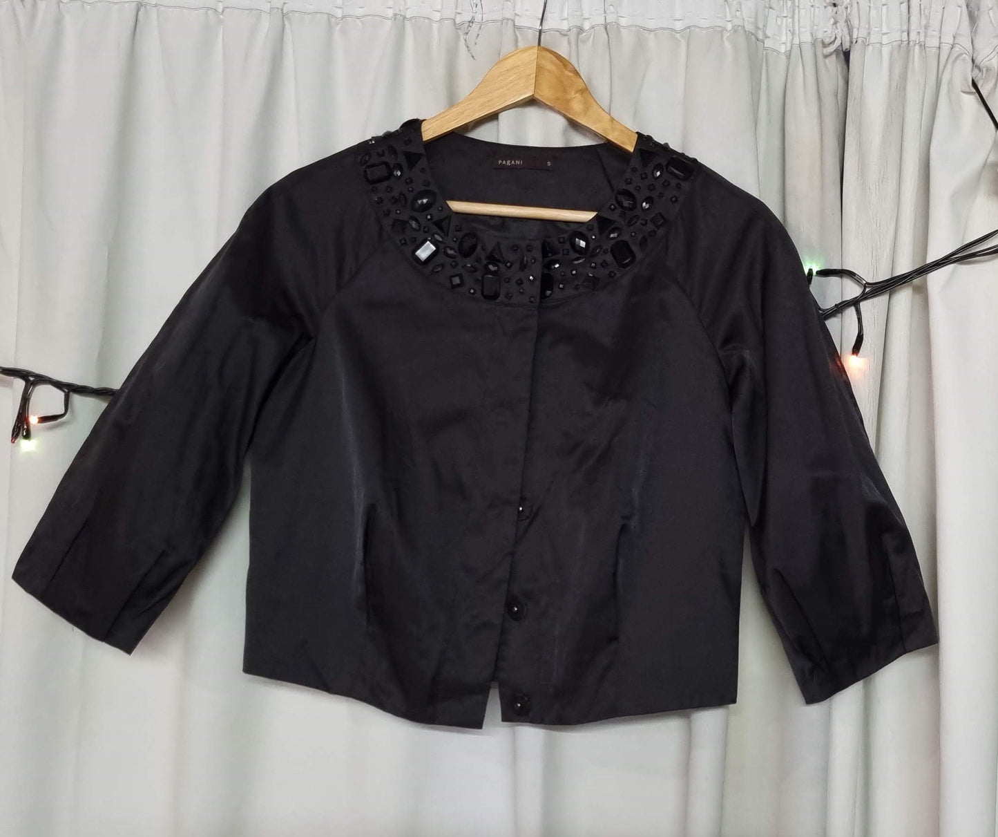 Black Bolero cropped Jacket (Size 12)
