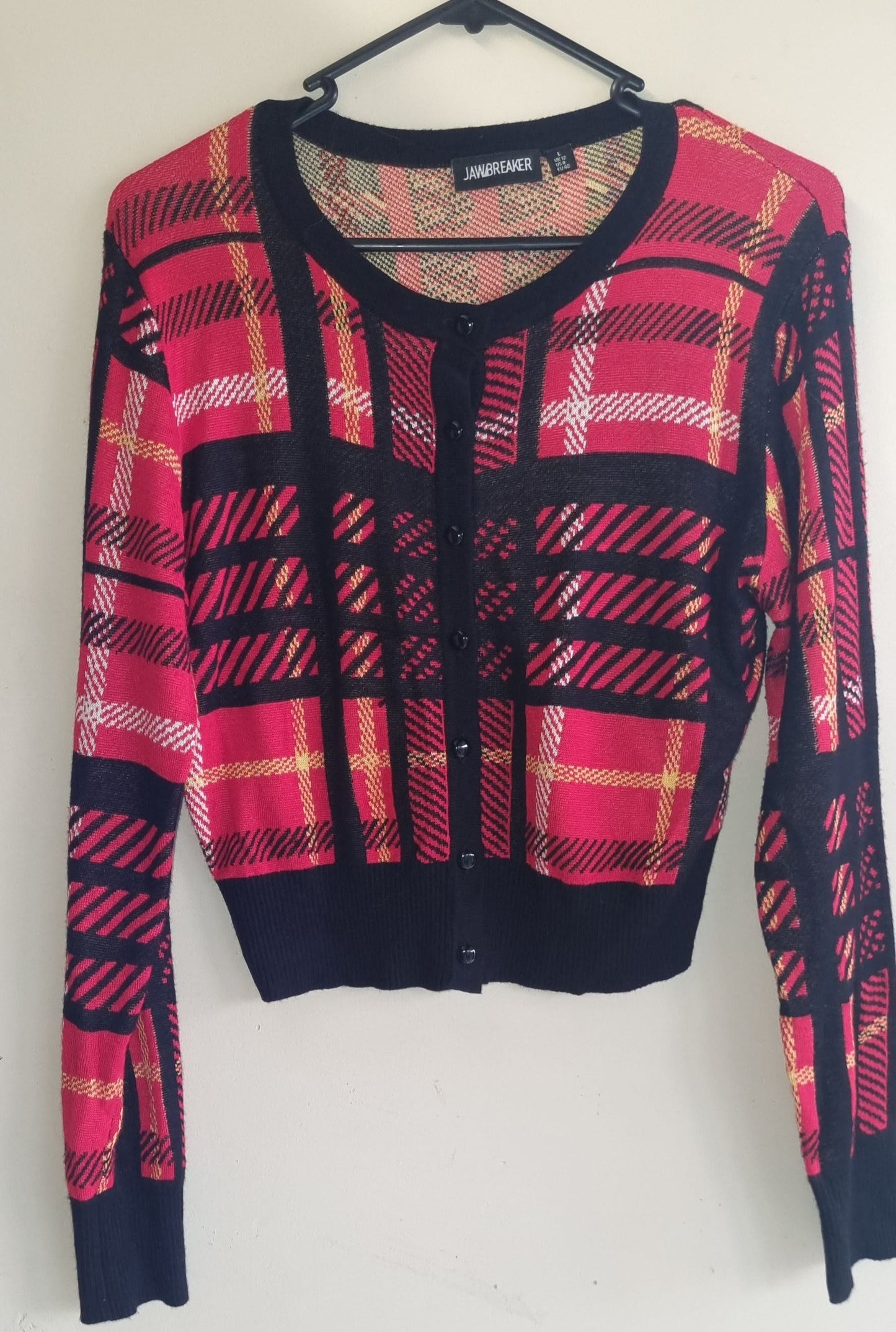 Rockabilly Tartan Cardigan (Size S)