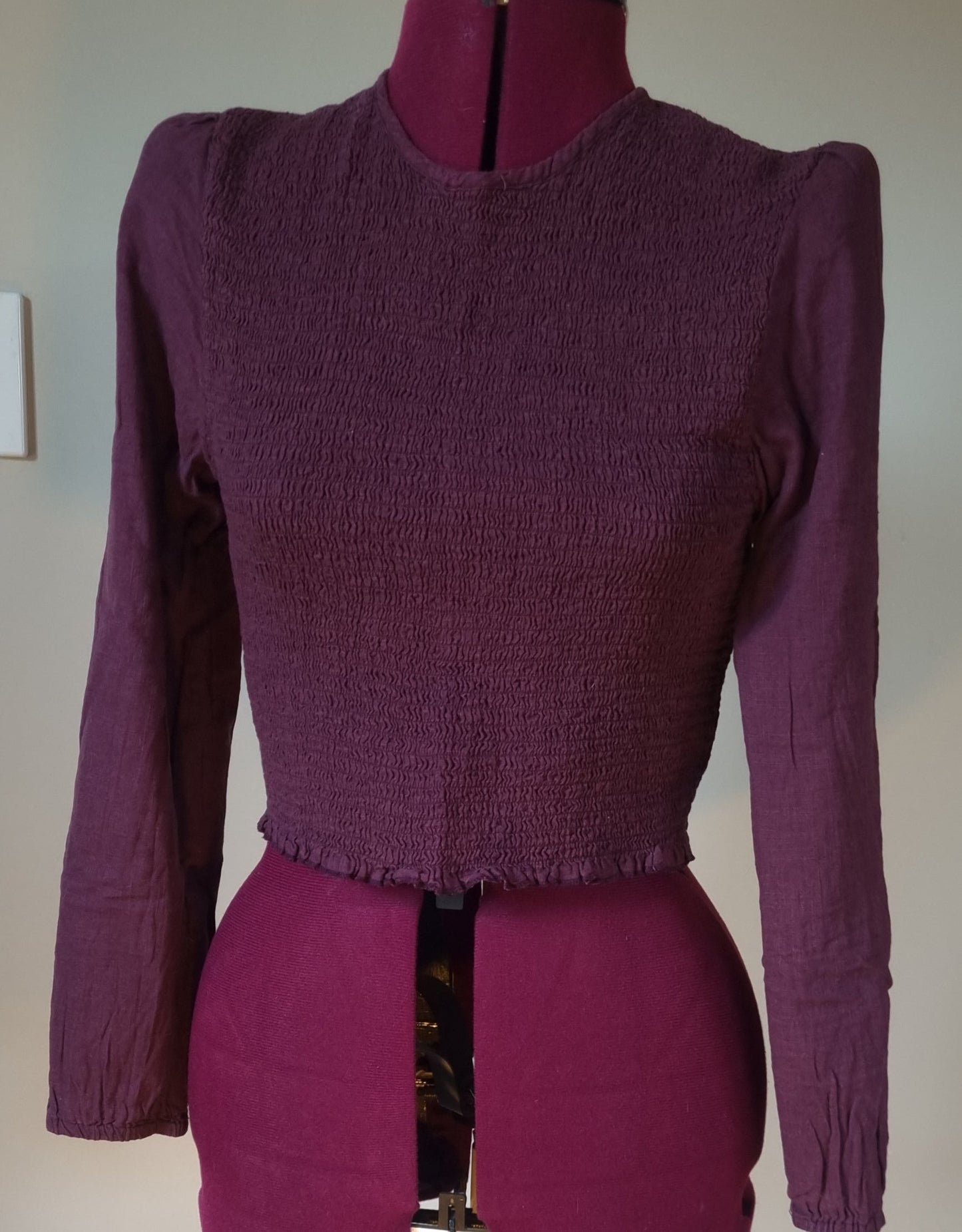 Aubergine Peasant top (Size 12)