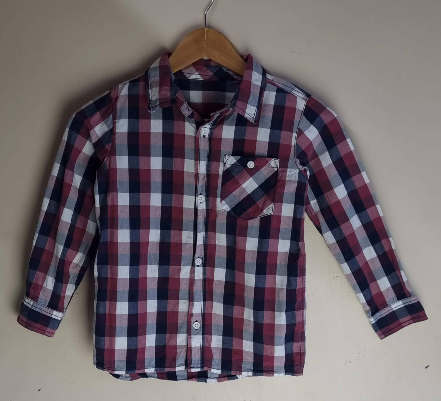 Gigham Long sleeve shirt (Size 8yrs)