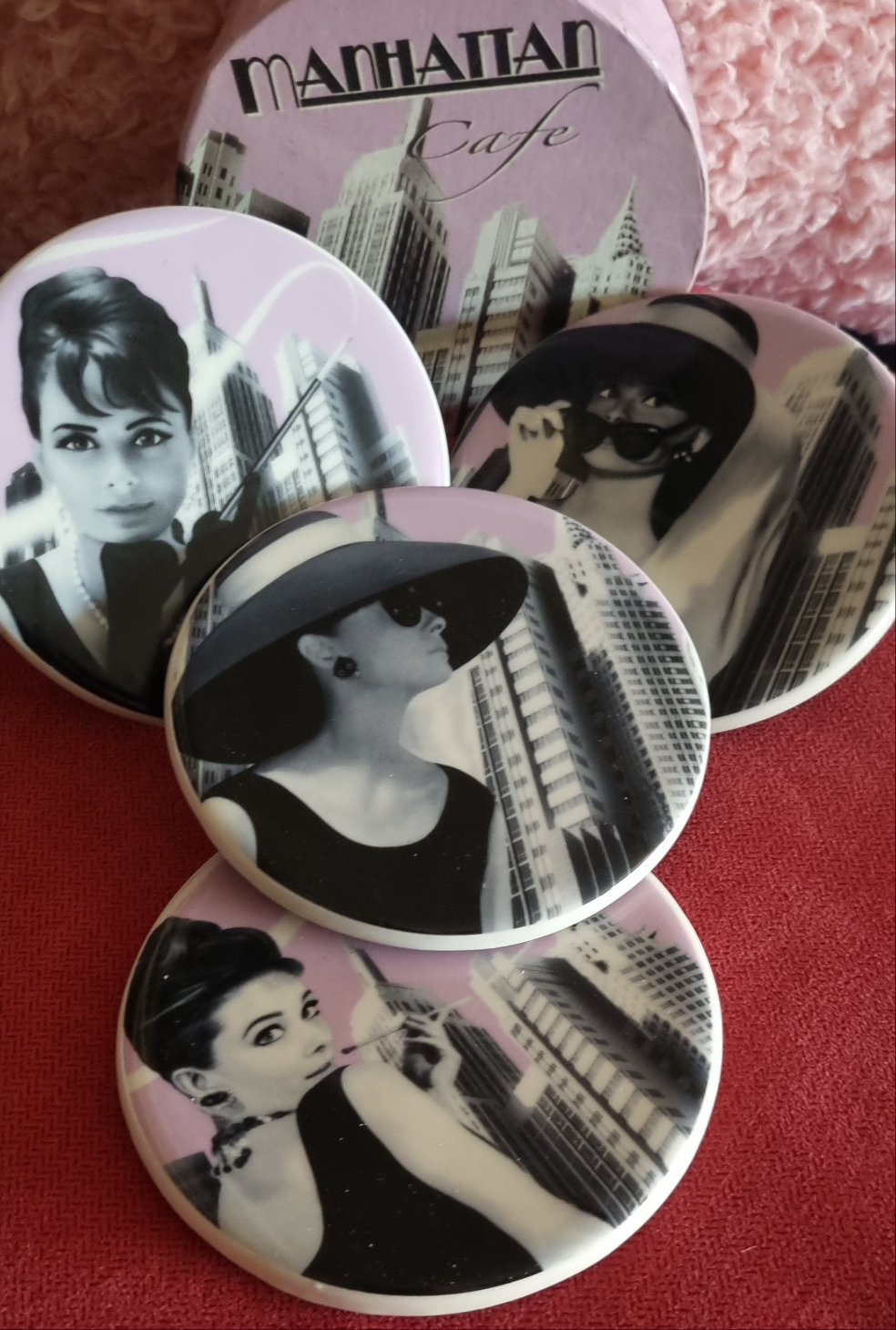 Breakfast at Tiffany's coaster set