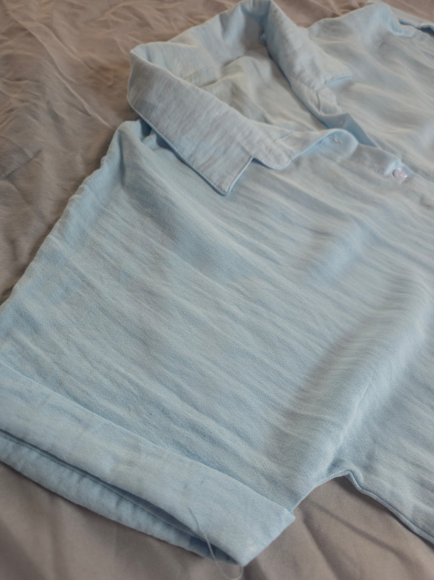 Blue linen shirt