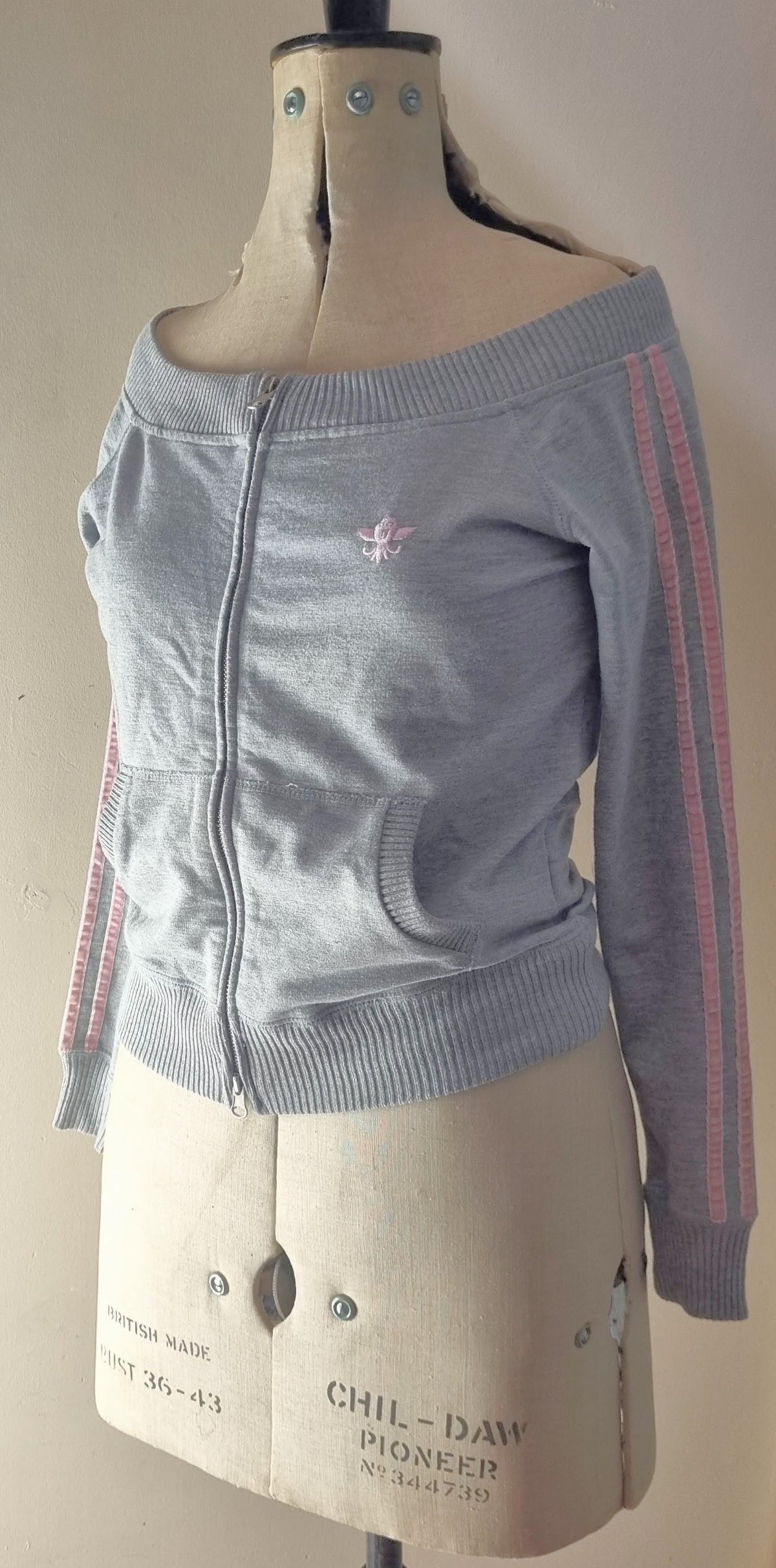 Off-Shoulder Zip-Up (Size 12)