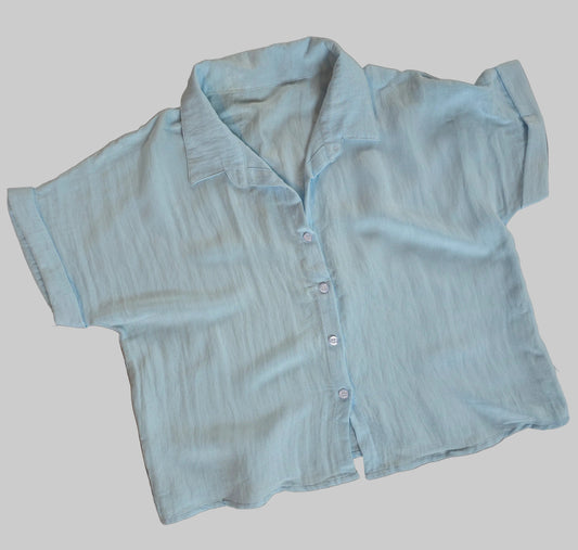 Blue linen shirt